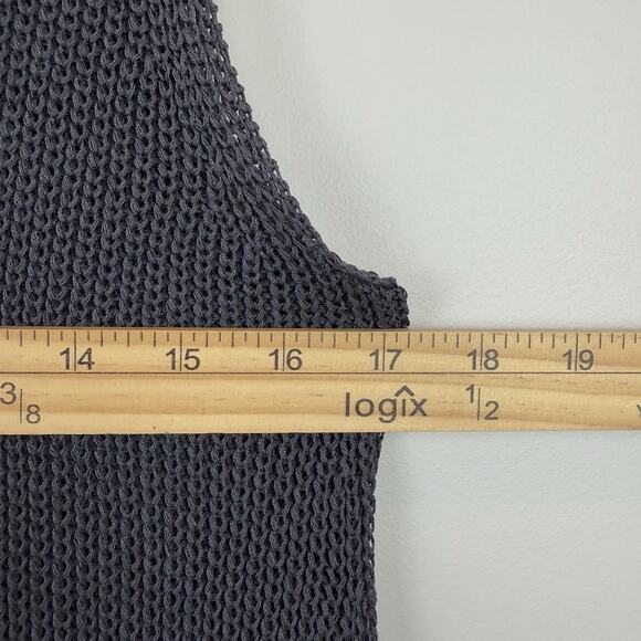 Beulah Style Maxi Sweater Dress Large Gray Sleeveless Stretchy Form Fitting Boho - Picture 10 of 11